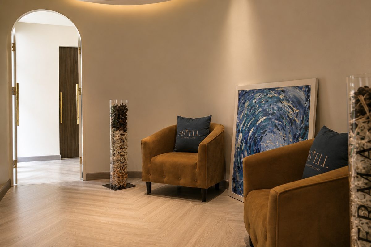 The archway through to the waiting area