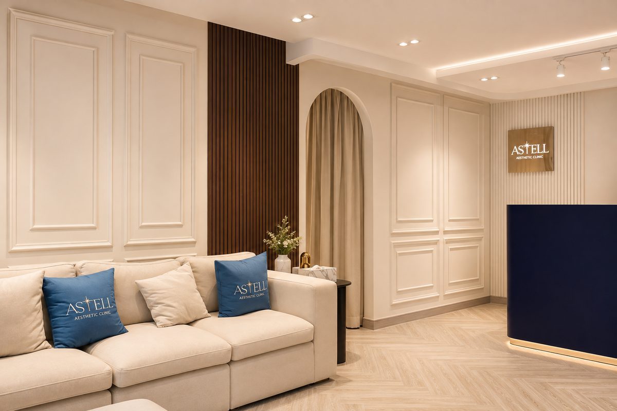 Seating beside the reception desk