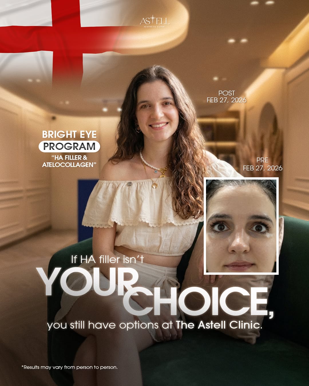 Patient from the UK — bright-eye result