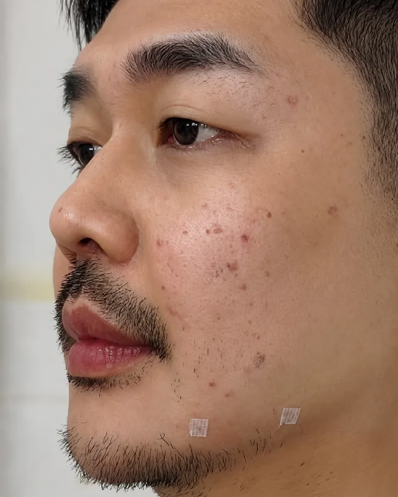 Jawline Filler &mdash; after, an actual patient of The Astell Clinic